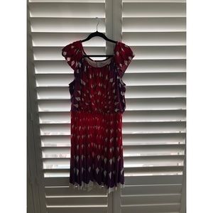 Maggy London Beautiful Designer Pleated Dress